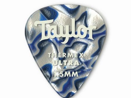 Taylor Guitars DarkTone 351 Blue Swirl Thermex Ultra Picks 6 Pack - 1.5 mm Online Sale