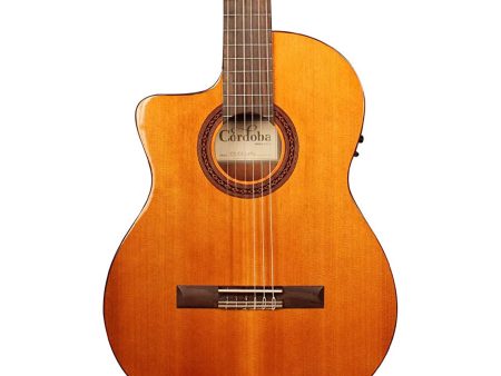 Cordoba C5-CE CD Lefty Cutaway Acoustic-Electric Nylon String Guitar Hot on Sale