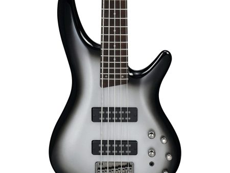 Ibanez SR305E SR Standard 5-String Electric Bass, Metallic Silver Sunburst Supply