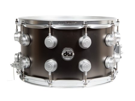 Drum Workshop Collectors Series 8x14 Snare Drum - Satin Black Nickel Over Brass For Cheap