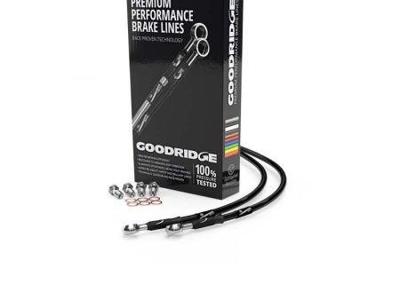 Goodridge 04-05 Kawasaki KX125 250 Black Front SS Brake Lines Online now