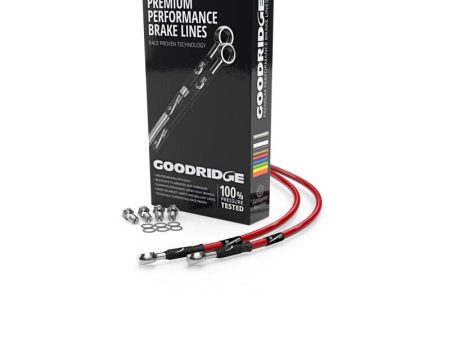 Goodridge 02-08 Honda CRF250R 450R Red Rear SS Brake Lines Hot on Sale