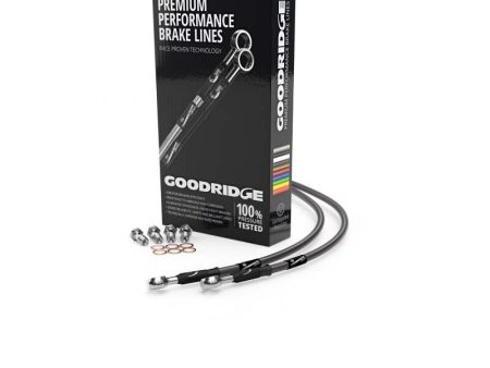 Goodridge 04-07 Honda XL650R XL650L Carbon Rear SS Brake Lines Online now