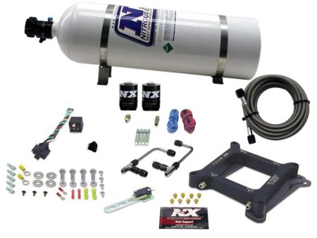 Nitrous Express 4150 Gemini Stage 6 Nitrous Kit (50-300HP) w 15lb Bottle Discount