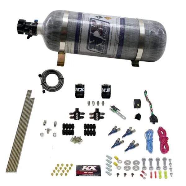 Nitrous Express 4 Cyl Gasoline EFI Nitrous Kit (50-250HP) w Composite Bottle Fashion