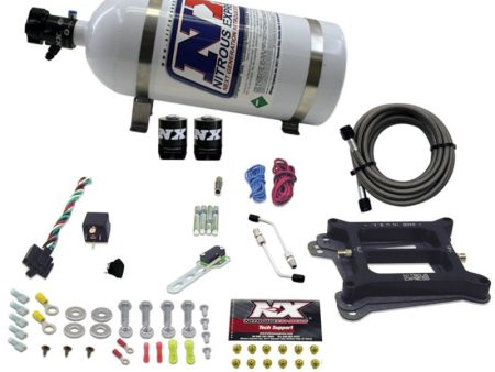 Nitrous Express 4150 4-BBL Gasoline Nitrous Kit (50-300HP) w 10lb Bottle For Sale