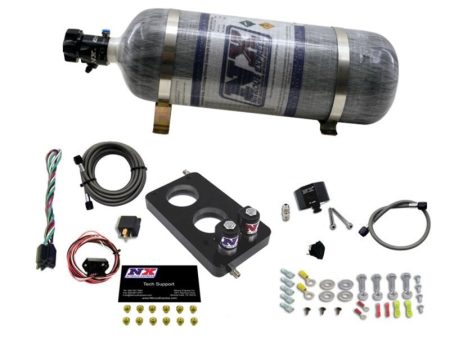 Nitrous Express 05-10 Ford Mustang 4.6L 3 Valve Nitrous Plate Kit (50-150HP) w 12lb Bottle Supply