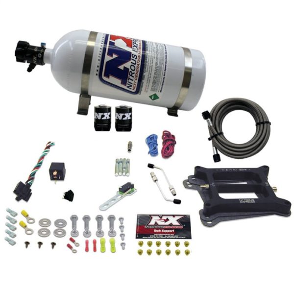 Nitrous Express 4150 4-BBL Alcohol Nitrous Kit (50-300HP) w 10lb Bottle Online Hot Sale