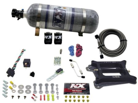 Nitrous Express 4150 4-BBL Alcohol Nitrous Kit (50-300HP) w Composite Bottle Online Sale