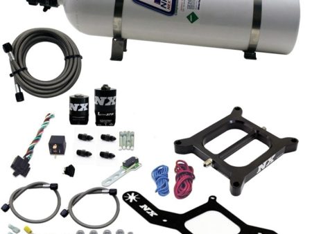 Nitrous Express 4150 RNC Conventional Nitrous Plate Kit w .375in Solenoid w 15lb Bottle Hot on Sale