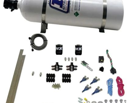 Nitrous Express 4 Cyl Gas Nitrous Kit (100-250HP) w 15lb Bottle For Cheap