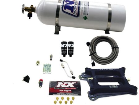 Nitrous Express 4150 Hitman 4-BBL Nitrous Kit (100-200HP) w 15lb Bottle Hot on Sale