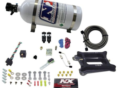 Nitrous Express 4150 Hitman Plus 4-BBL Nitrous Kit (50-200HP) w 10lb Bottle Cheap