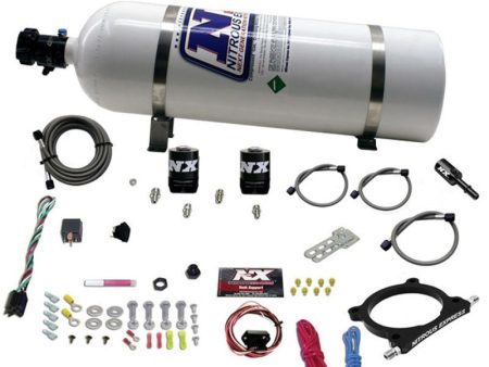 Nitrous Express 11-15 Ford Mustang GT 5.0L High Output Nitrous Plate Kit (50-250HP) w 15lb Bottle Online Sale