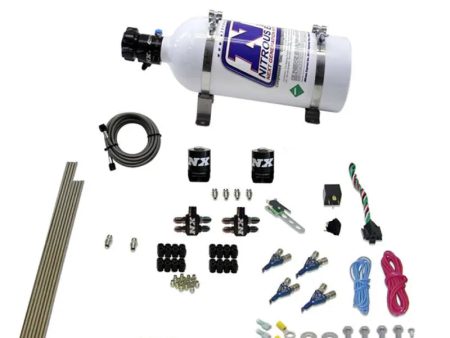 Nitrous Express 4 Cyl Gas Nitrous Kit (100-250HP) w 5lb Bottle Supply