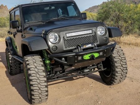 Addictive Desert Designs 07-18 Jeep Wrangler JK Venom Front Bumper w  Winch Mount Cheap