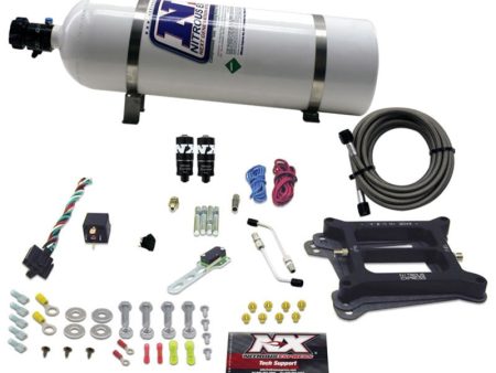 Nitrous Express 4150 Hitman Plus 4-BBL Nitrous Kit (50-200HP) w 15lb Bottle For Sale