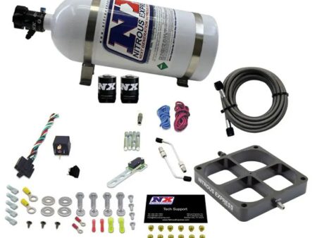 Nitrous Express Single Entry Crossbar 8500 Based Throttle Body Nitrous Kit w 10lb Bottle Fashion