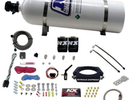 Nitrous Express 2014+ GM 6.2L Truck Nitrous Plate Kit (35-300HP) w 15lb Bottle Online Sale