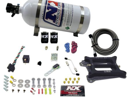 Nitrous Express 4150 4-BBL Alcohol Nitrous Kit (100-500HP) w 10lb Bottle Cheap