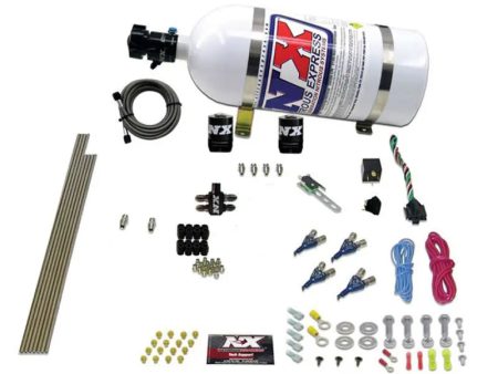 Nitrous Express 4 Cyl Gas Nitrous Kit (100-250HP) w 10lb Bottle Fashion