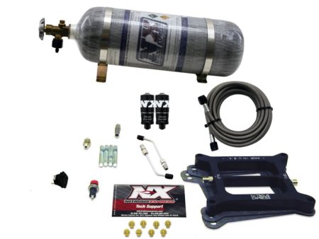 Nitrous Express 4150 Hitman 4-BBL Nitrous Kit (100-200HP) w Composite Bottle Fashion