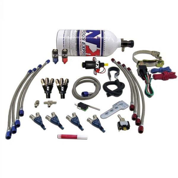 Nitrous Express 4 Cyl Piranha Nitrous Kit w 2.5lb Bottle For Sale