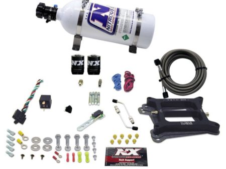 Nitrous Express 4150 4-BBL Gasoline Nitrous Kit (100-500HP) w 5lb Bottle Online Sale