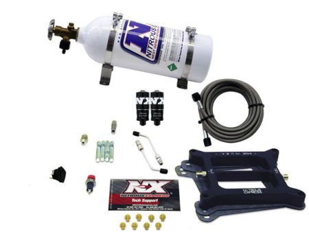 Nitrous Express 4150 Hitman 4-BBL Nitrous Kit (100-200HP) w 5lb Bottle Supply