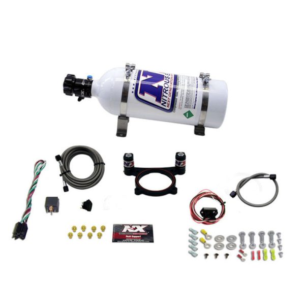 Nitrous Express 11-15 Ford Mustang GT 5.0L Coyote 4 Valve Nitrous Plate Kit (50-200HP) w 5lb Bottle Supply