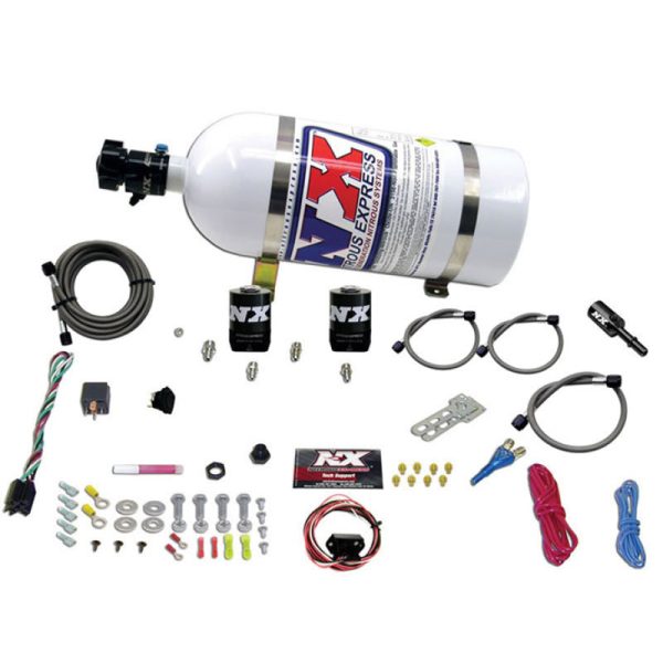 Nitrous Express 11-15 Ford Mustang GT 5.0L Coyote Single Nozzle Nitrous Kit (35-150HP) w 10lb Bottle Online now