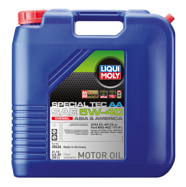 LIQUI MOLY 20L Special Tec AA Motor Oil SAE 5W40 Diesel Online