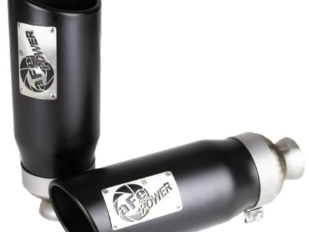 aFe MACH Force-XP 4-1 2in Steel OE Replacement Exhaust Tips - 2021+ Dodge Ram (5.7L V8) - Black Hot on Sale