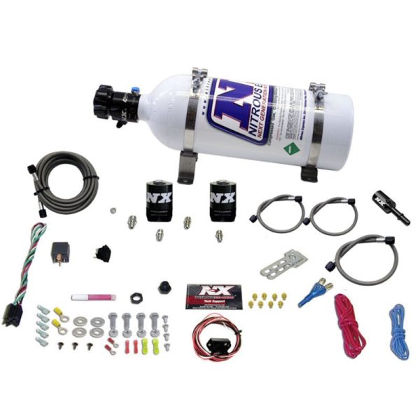 Nitrous Express 11-15 Ford Mustang GT 5.0L Coyote Single Nozzle Nitrous Kit (35-150HP) w 5lb Bottle Online Hot Sale